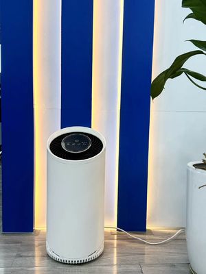 All In One White HEPA Air Purifier with Touch Control Night Light and Timer